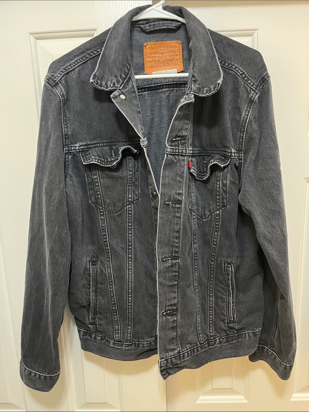 Levi's Black Washed Denim Trucker Jacket